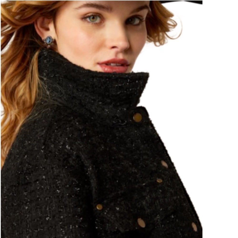 Ariat Jewel Tweed Jacket Black Metallic Western Shacket Western Chic Small - Picture 3 of 9